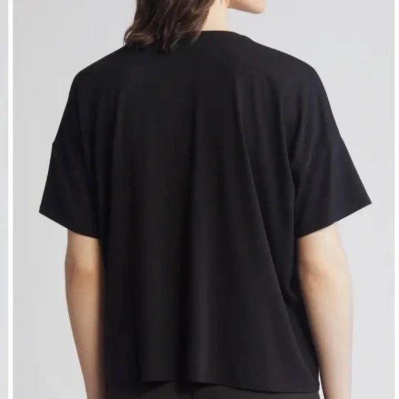 Eileen Fisher —Bateau Neck Boxy T-Shirt - Picture 7 of 9